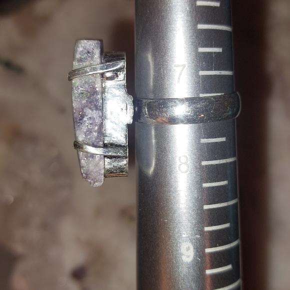 Lepidolite Rough Cut Ring - Picture 7 of 7